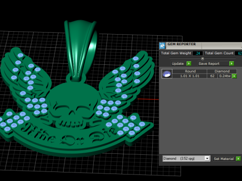 Mens Ladies Real Sterling Silver pendant 3D Print Model