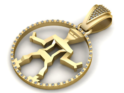 Men Gold Pendant 3D Baskı Modeli