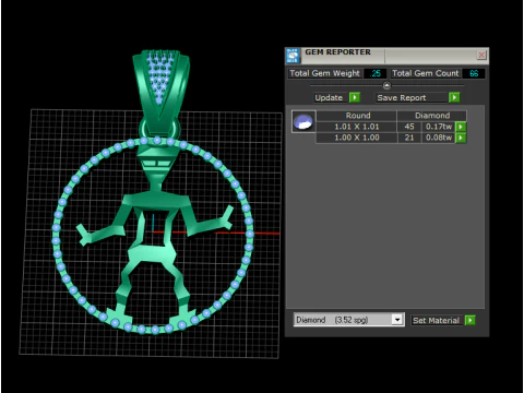 Men Gold Pendant 3D Print Model