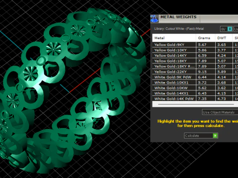 Gold Plated Simple Link Rings 3D Print Model