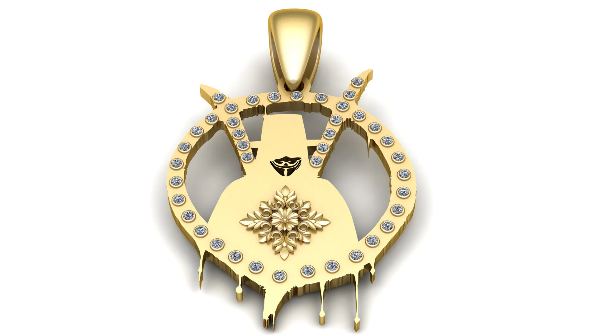 MEN Psychic Reader Pendant 3D Print Model .c4d .max .obj .3ds .fbx .stl .blend 