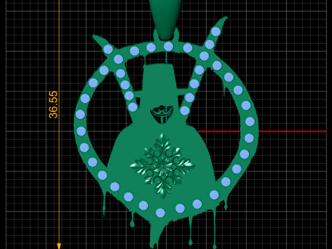 MEN Psychic Reader Pendant 3D Print Model