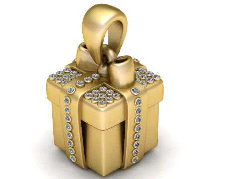 옐로우 골드 목걸이 펜던트 구매 3D 프린트 모델