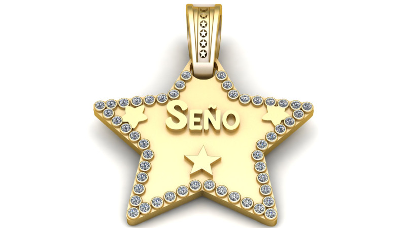 New Vintage Victorian Love pendant 3D 프린트 모델 .c4d .max .obj .3ds .fbx .stl .blend