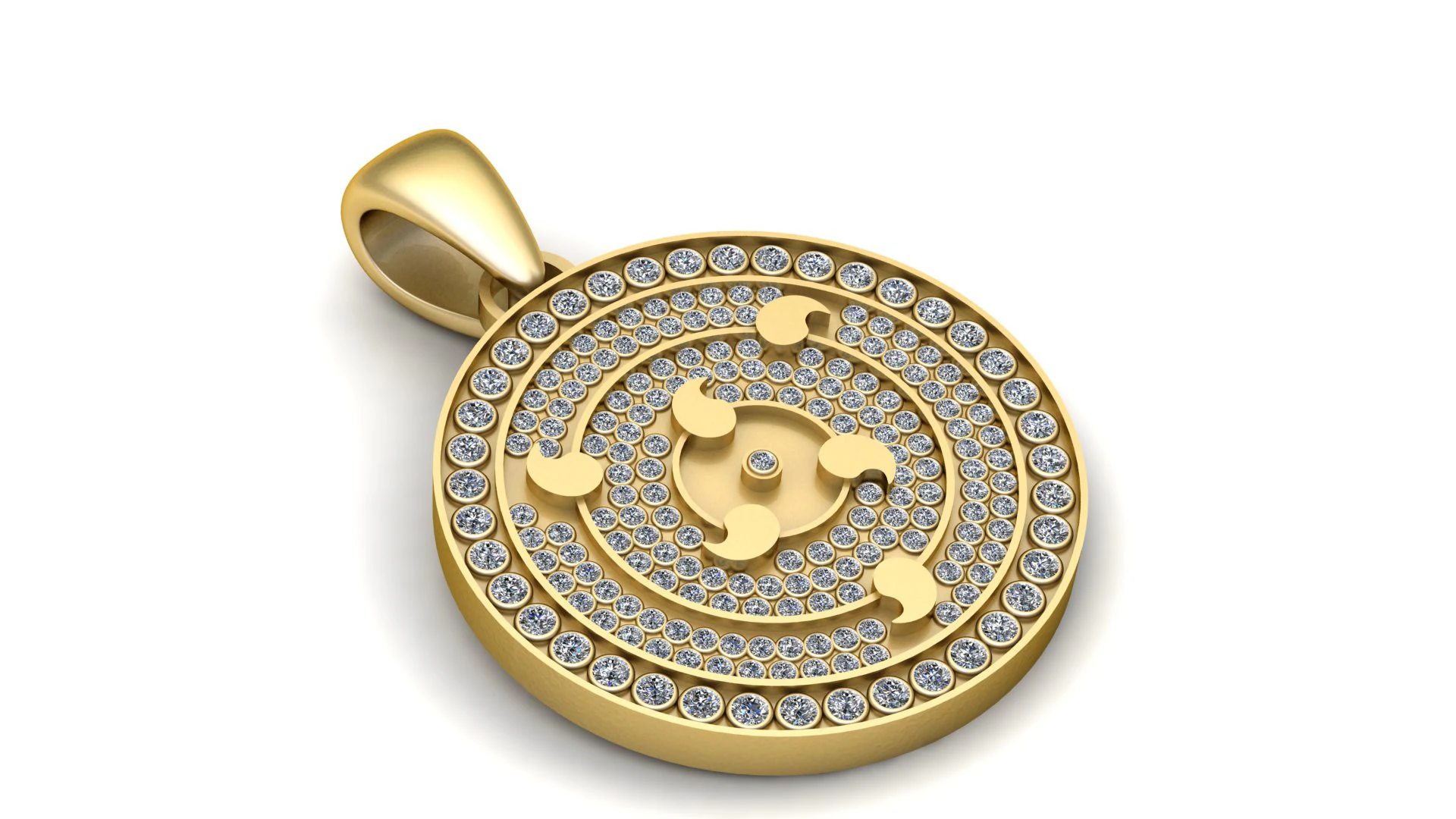 Shop Gold Pendant 3D Print Model .c4d .max .obj .3ds .fbx .stl .blend 