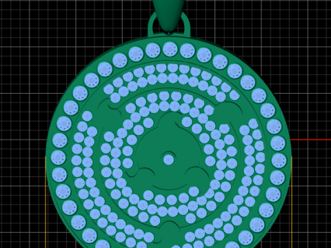 Shop Gold Pendant Modello di stampa 3D