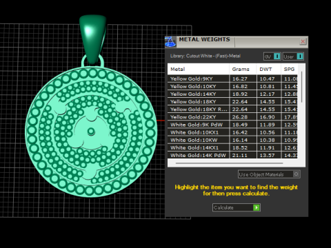 Shop Gold Pendant Modello di stampa 3D