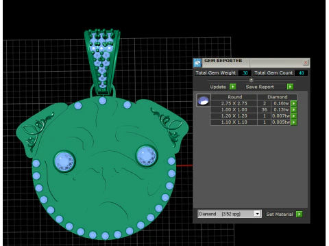 Joyara Gold Pug Pet pendant 3D Print Model