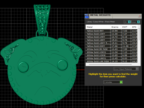 Joyara Gold Pug Pet pendant 3D-printmodel