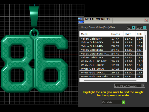 HIP HOP 86 NUMBER PENDANT Modelo de Impressão 3D