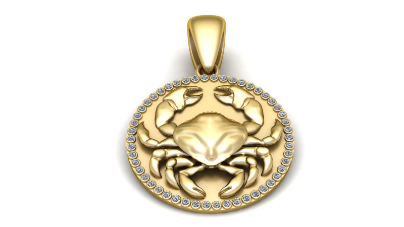 White Gold Pendant z 3D Принт Модель .c4d .max .obj .3ds .fbx .stl .blend 