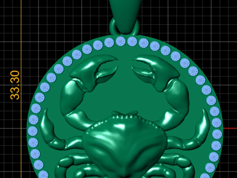 White Gold Pendant z 3D Print Model