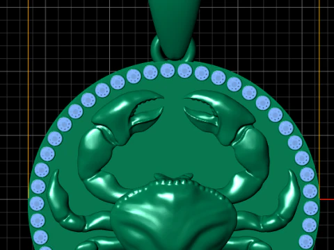 White Gold Pendant z 3D Print Model