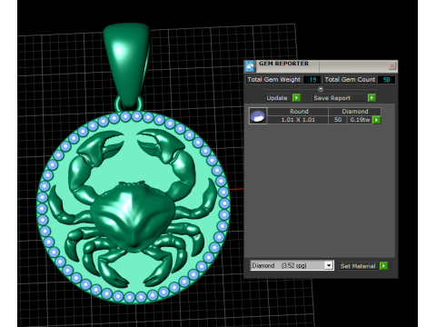 White Gold Pendant z 3D Принт Модель