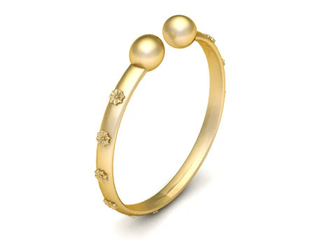 LILIEWHITE Womens Gold Bangle pendant 3D Print Model