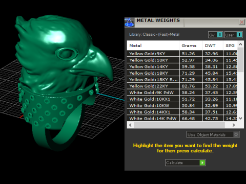 EAGLE BIRD FACE RING 3D PRINTABLE pendant Modello di stampa 3D