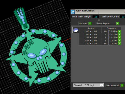 SKULL FACE BADGE PENDANT 3D-Druckmodell