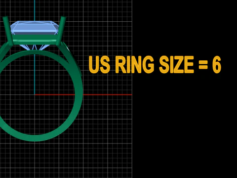 Vintage Aquamarine Ring pendant 3D Print Model