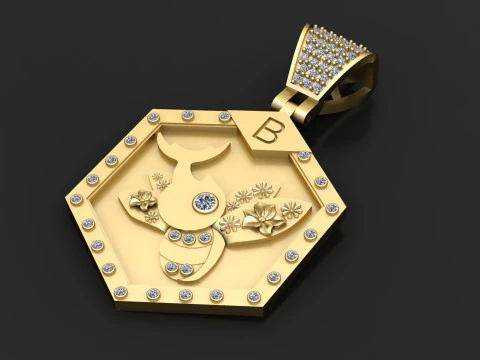 QUEEN HONEY BEE PENDANT 3D PENDANT 3D Print Model