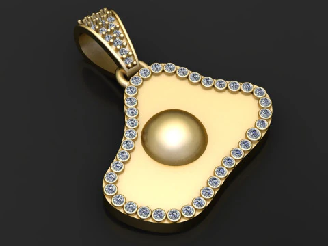 Buy Crystal Jewellery pendant 3D Print Model