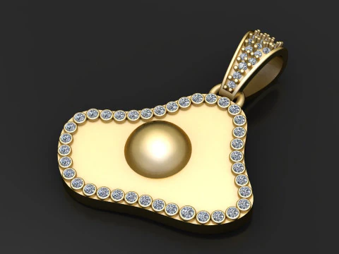 Buy Crystal Jewellery pendant 3D Print Model