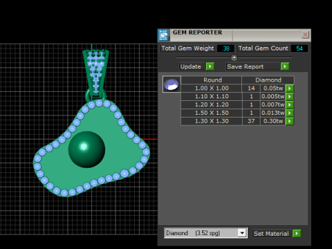 Buy Crystal Jewellery pendant Modelo de Impressão 3D