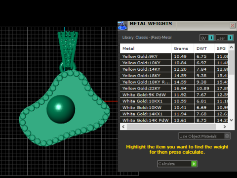 Buy Crystal Jewellery pendant Modelo de Impressão 3D
