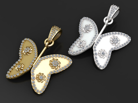 BUTTERFLY INSECT PENDANT Model Cetak 3D