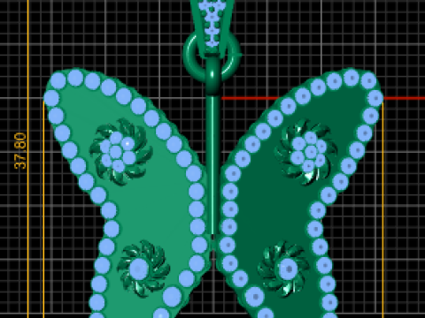 BUTTERFLY INSECT PENDANT Model Cetak 3D