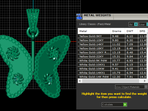 BUTTERFLY INSECT PENDANT Model Cetak 3D