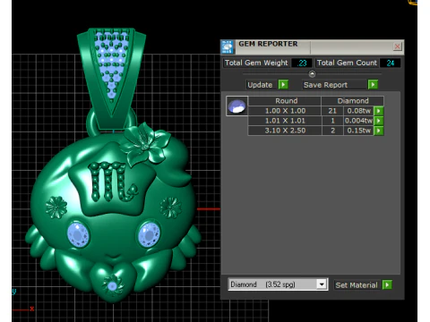 STYLISH CAT PANDANT 3D Print Model