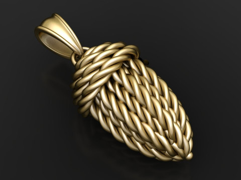 Vintage Yellow Gold pendant 3D Принт Модель
