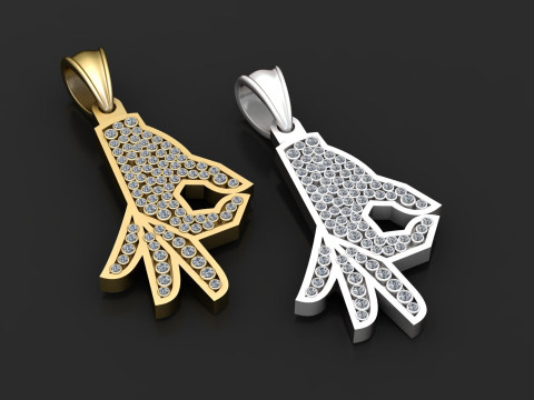 Pendant Real Diamond pendant 3D 打印模型