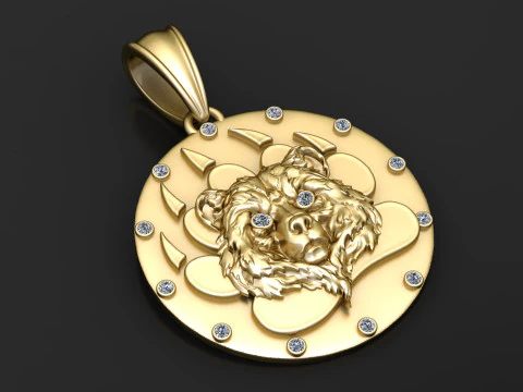 LION ANIMAL PENDANT 3D Print Model