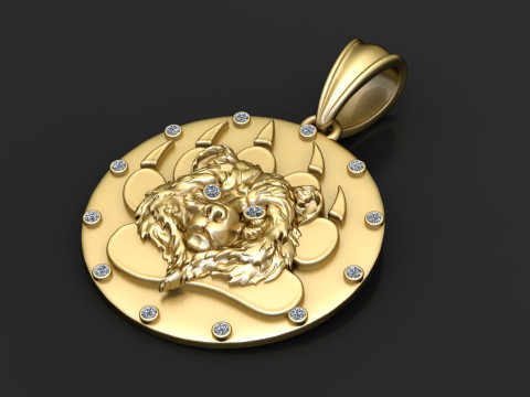 LION ANIMAL PENDANT 3D Print Model