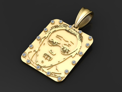 Style with this stunning Gold Pendant 3D Принт Модель