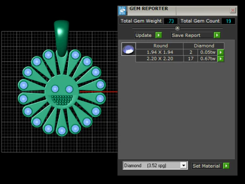 New Style Number Eleven Happy Face Round Charm pendant 3D Print Model