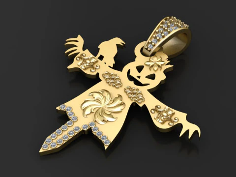 Pingente MOISSANITE Modelo de Impressão 3D