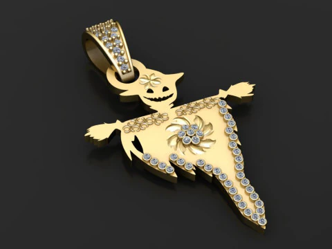 Lindo pingente de design de joias em 3D Modelo de Impressão 3D