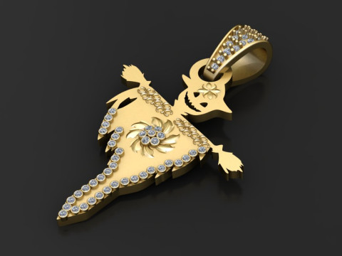 Beautiful 3d jewelry design pendnat 3D 打印模型