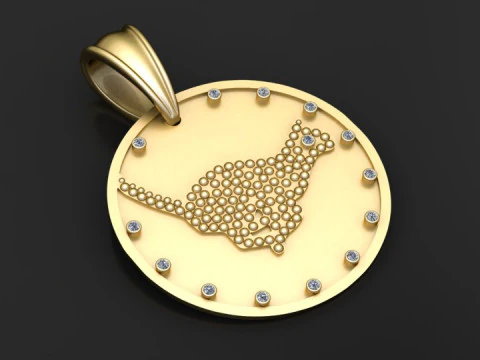 Pingente de cavalo galopante em dois tons Alfred Joe Modelo de Impressão 3D