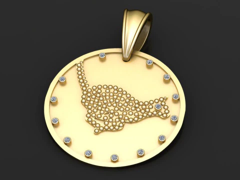 Alfred Joe Two-Tone Galloping Horse Pendant 3D Print Model