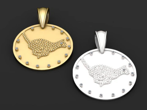 Alfred Joe Two-Tone Galloping Horse Pendant 3D Print Model