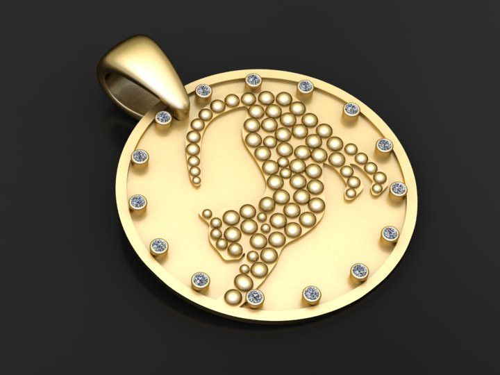 GWOOD Anarchy PANDANT 3D Принт Модель .c4d .max .obj .3ds .fbx .stl .blend