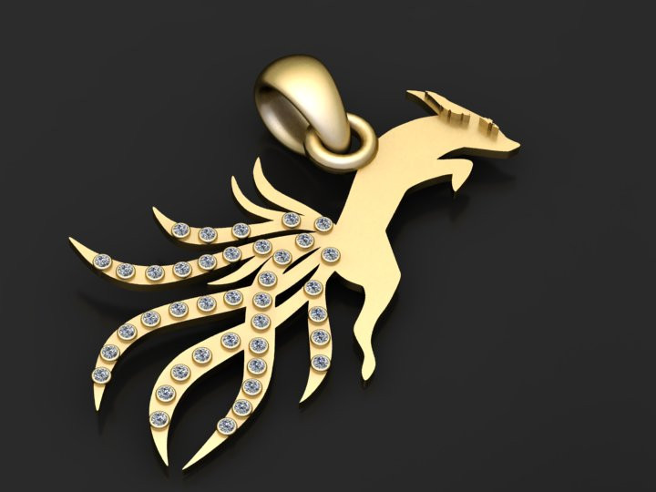 Stainless Steel Necklace Pendant Modelo de Impressão 3D .c4d .max .obj .3ds .fbx .stl .blend