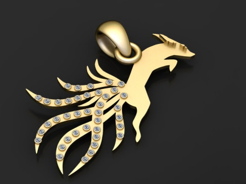 Stainless Steel Necklace Pendant 3D Print Model