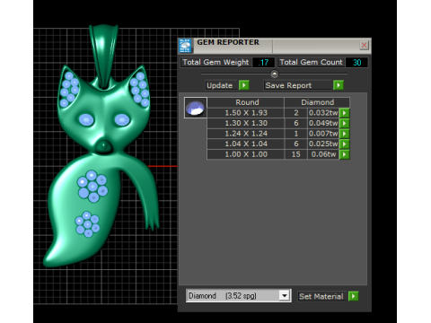 Teamer Cute Cat Kitten Pendant 3D Print Model