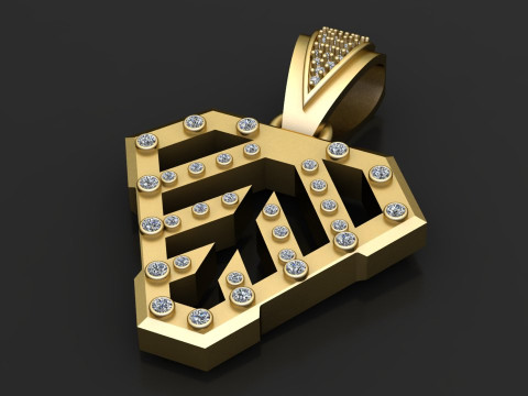 GOLD LOCKET PENDANT Model Cetak 3D