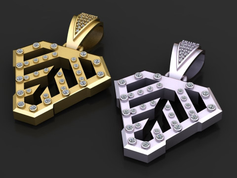 GOLD LOCKET PENDANT Model Cetak 3D
