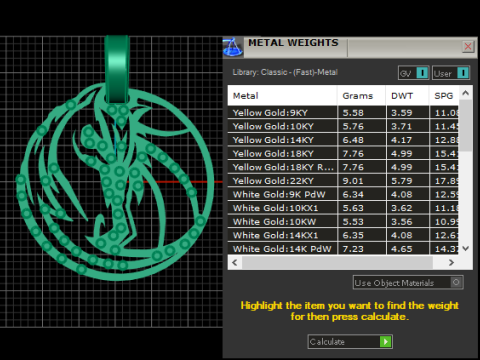 GOLD LOCKET PENDANT Model Cetak 3D